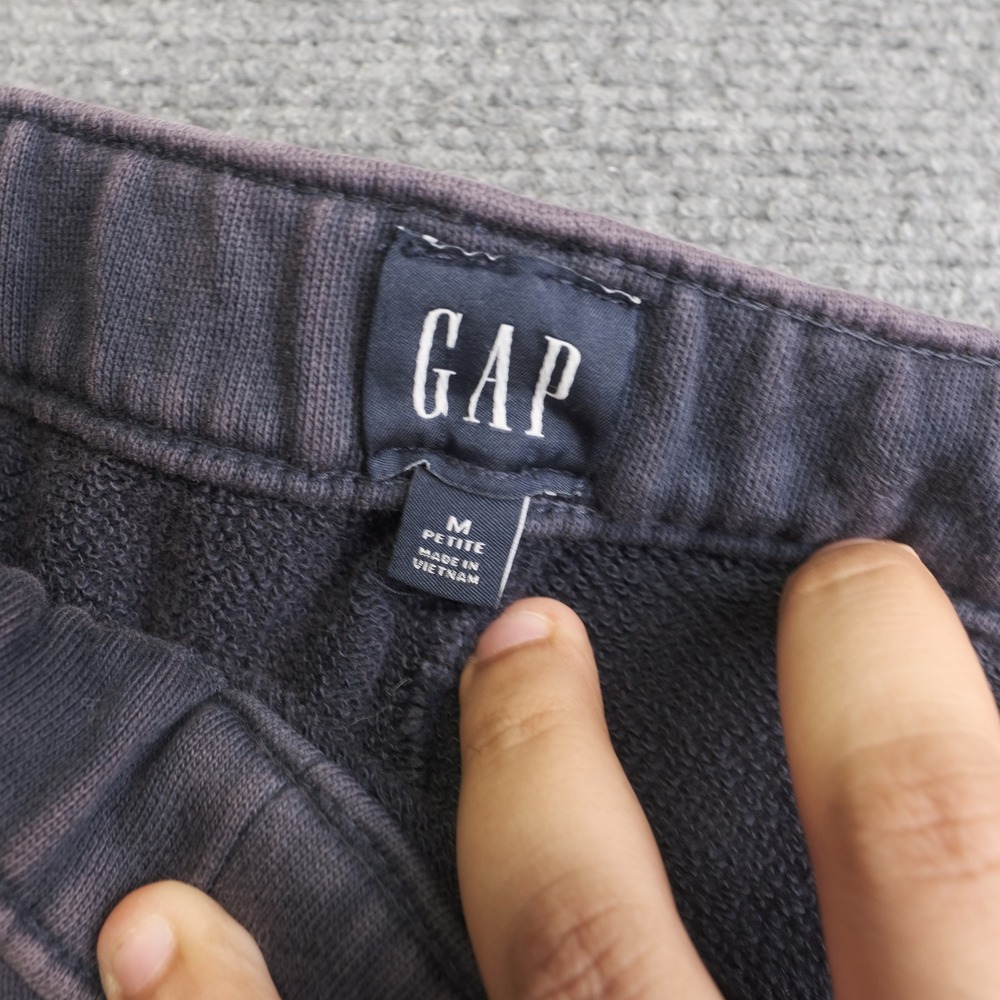 GAP French Terry Barrel Pants Womens M Petite Tapestry Blue Relaxed Fit Casual - Picture 3 of 12